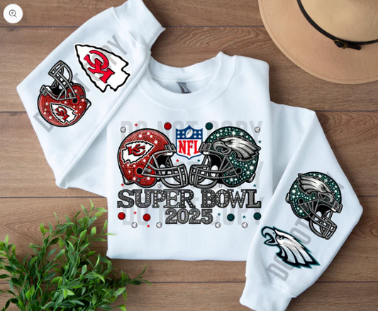 Chiefs-Eagles Rhinestones (with sleeves)