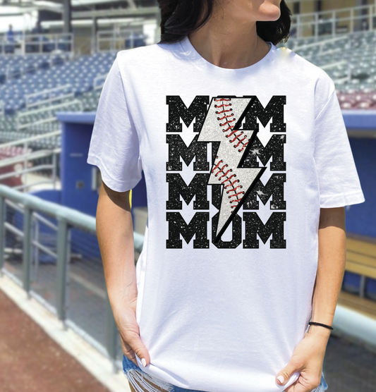 Family lightening bolt baseball