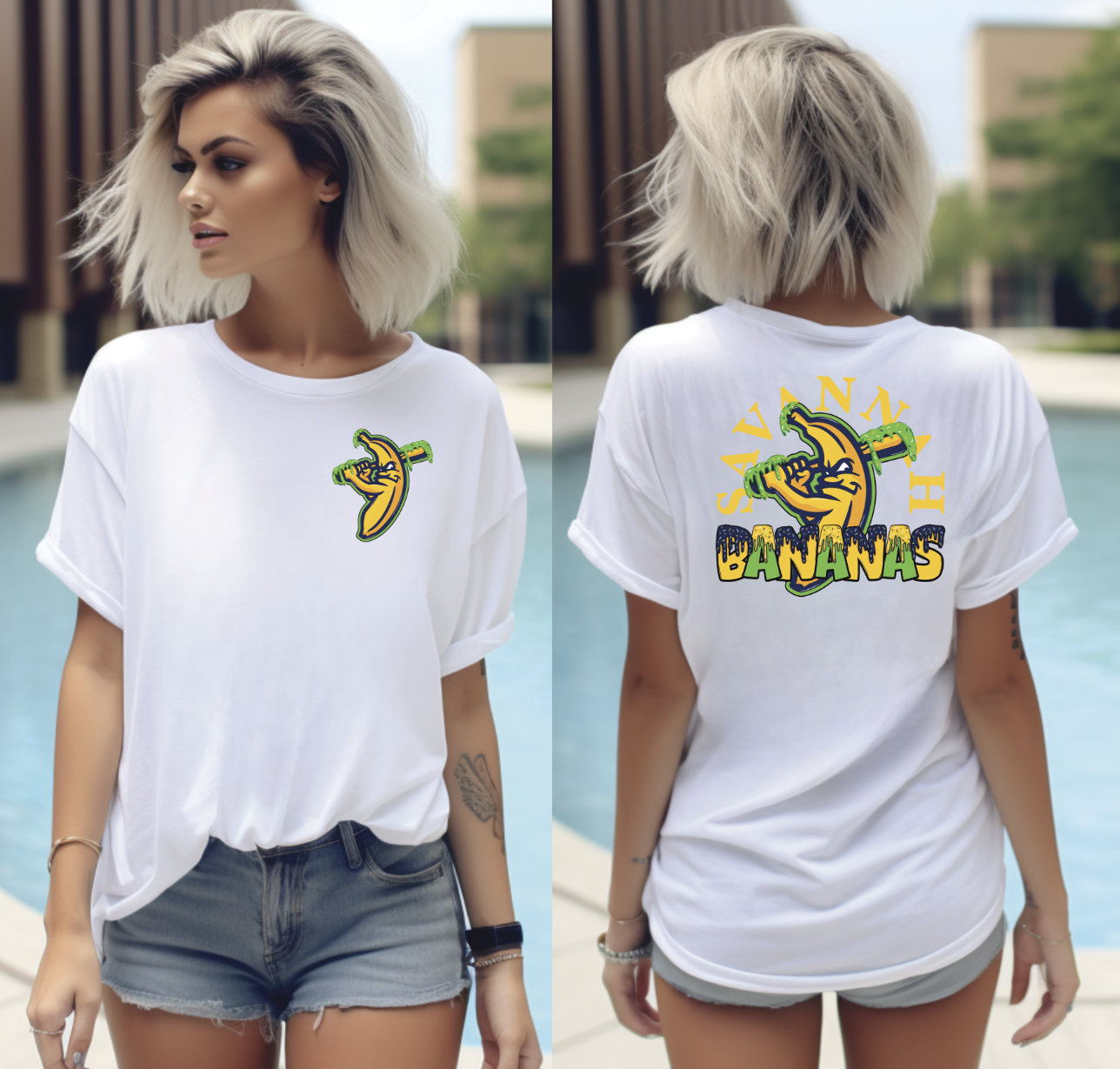 Savanna Bananas drip (front and back)