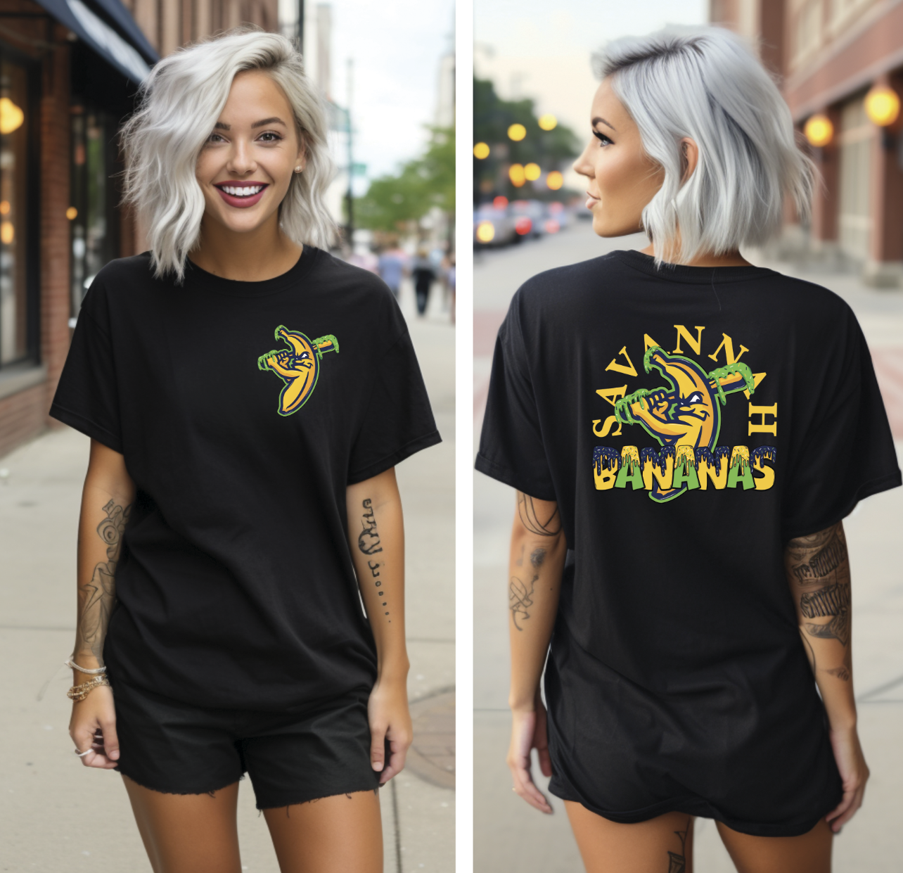 Savanna Bananas drip (front and back)