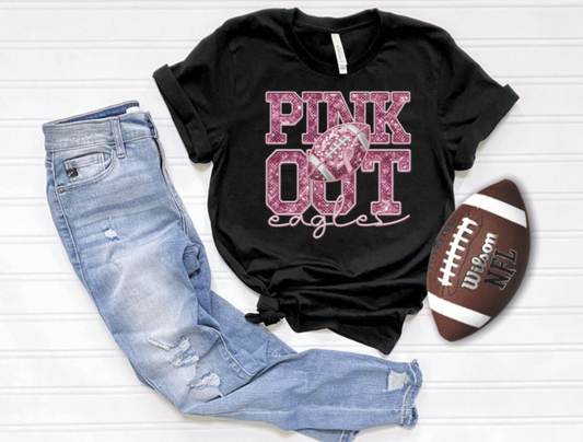 Pink out faux sparkle and sequin