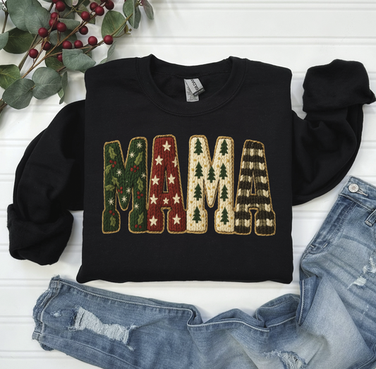 Christmas Mama Faux Yarn version