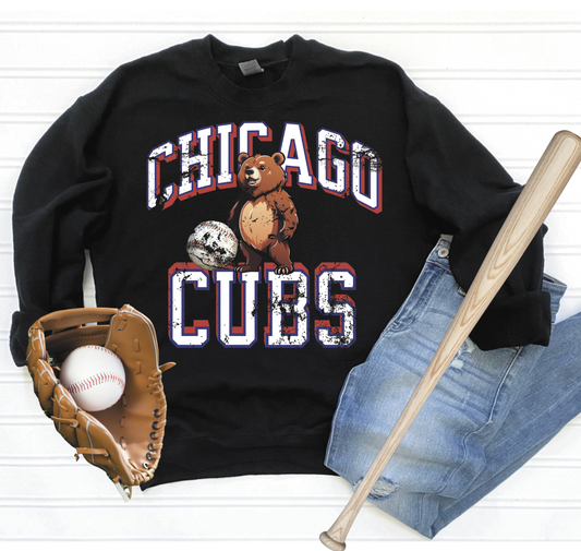 Chicago cubs with Bear distressed