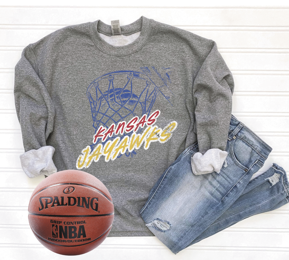 Kansas Jayhawk Ball in Net