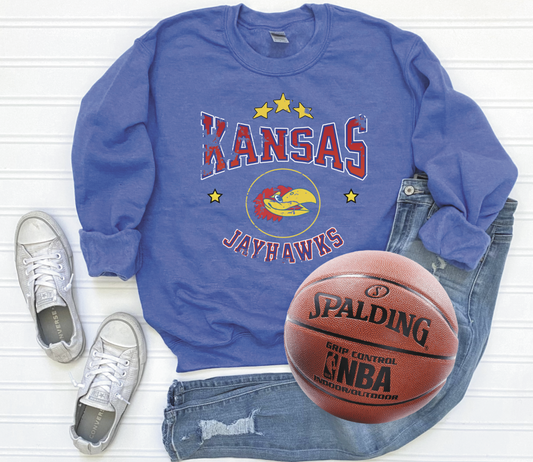 Kansas Jayhawk with stars